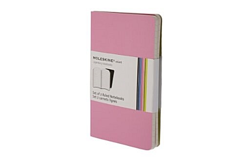 Moleskine Volant Notebook (Set of 2 ), Pocket, Ruled, Pink Magenta, Magenta, Soft Cover (3.5 X 5.5) (Paperback)