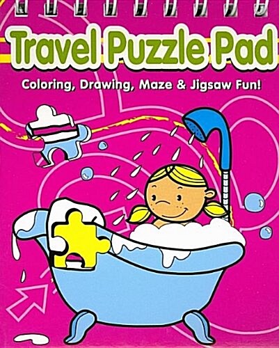 Travel Puzzle Pad Pink (Paperback, Spiral)