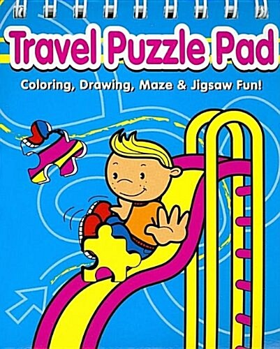 Travel Puzzle Pad Blue (Paperback, Spiral)