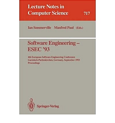 Software Engineering-Esec 93 (Paperback)