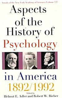 Aspects of the History of Psychology in America (Paperback)