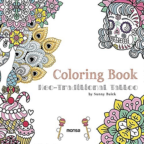 COLOURING BOOK NEO TRADITIONAL TATTOO (Paperback)