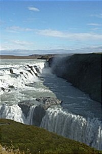 Aerial View of the Beautiful Gufufoss Waterfall in Iceland: Blank 150 Page Lined Journal for Your Thoughts, Ideas, and Inspiration (Paperback)
