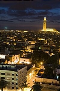 View of Casablanca Morocco at Night Journal: 150 Page Lined Notebook/Diary (Paperback)