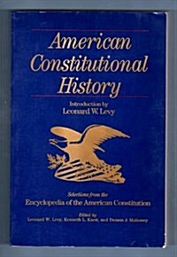 American Constitutional History (Paperback)