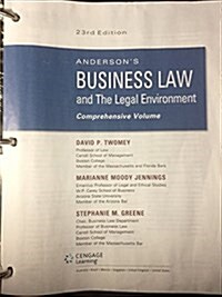 Anderson뭩 Business Law and the Legal Environment + Lms Integrated for Mindtap Business Law, 2 Terms - 12 Months Access Card (Loose Leaf, 23th, PCK)