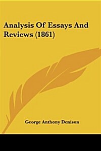 Analysis of Essays and Reviews (1861) (Paperback)