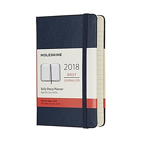 Moleskine 12 Month Daily Planner, Pocket, Sapphire Blue, Hard Cover (3.5 X 5.5) (Desk)