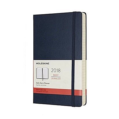 Moleskine 12 Month Daily Planner, Large, Sapphire Blue, Hard Cover (5 X 8.25) (Desk)