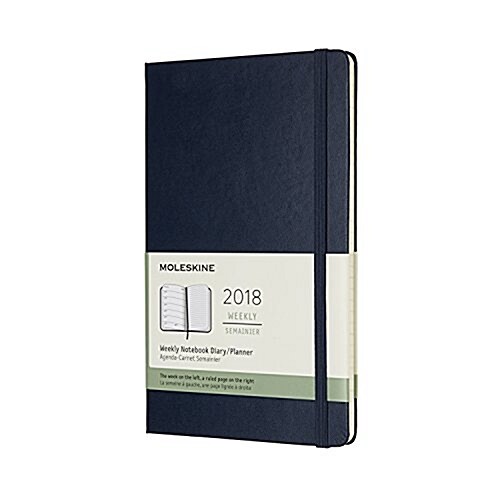 Moleskine 12 Month Weekly Planner, Large, Sapphire Blue, Hard Cover (5 X 8.25) (Desk)