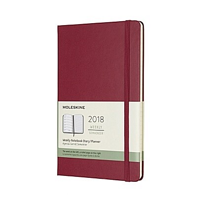 Moleskine 12 Month Weekly Planner, Large, Berry Rose, Hard Cover (5 X 8.25) (Desk)