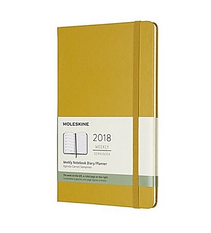 Moleskine 12 Month Weekly Planner, Large, Maple Yellow, Hard Cover (5 X 8.25) (Desk)