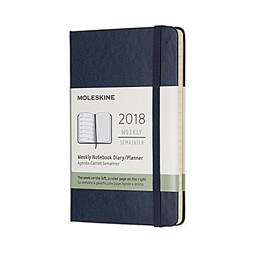 Moleskine 12 Month Weekly Planner, Pocket, Sapphire Blue, Hard Cover (3.5 X 5.5) (Desk)