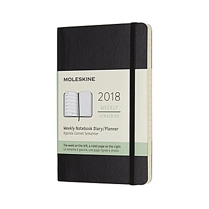 Moleskine 12 Month Weekly Planner, Pocket, Black, Soft Cover (3.5 X 5.5) (Desk)