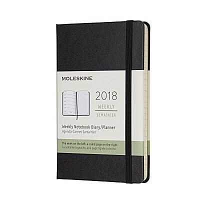 Moleskine 12 Month Weekly Planner, Pocket, Black, Hard Cover (3.5 X 5.5) (Desk)