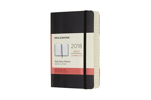 Moleskine 12 Month Daily Planner, Pocket, Black, Soft Cover (3.5 X 5.5) (Desk)