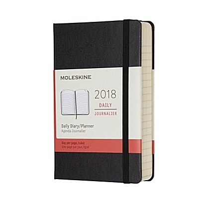 Moleskine 12 Month Daily Planner, Pocket, Black, Hard Cover (3.5 X 5.5) (Desk)