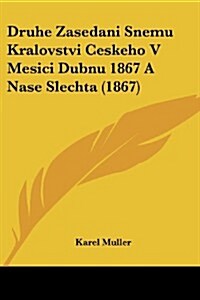Druhe Zasedani Snemu Kralovstvi Ceskeho V Mesici Dubnu 1867 a Nase Slechta (1867) (Paperback)