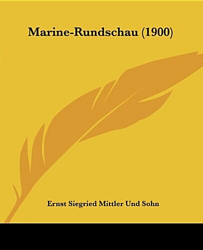 Marine-Rundschau (1900) (Paperback)