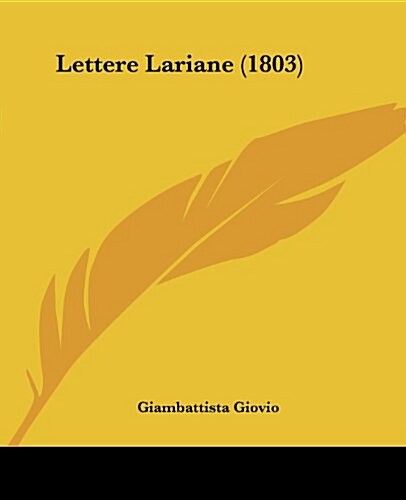 Lettere Lariane (1803) (Paperback)