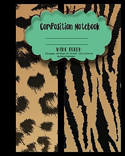 Wide ruled Composition Notebook 8 x 10,120 Pages, Potter style seamless pattern: Blank Unruled Composition Notebook for College School/Teacher/Offic (Paperback)