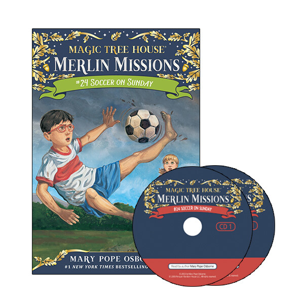 Merlin Mission #24 : Soccer on Sunday (Paperback + CD )