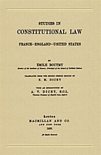 Studies In Constitutional Law (Hardcover, Reprint)