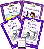 [중고] The Little Red Hen + Rumplestiltskin (Storybook 2권 + Activity Book 2권+ Tape 1개 )