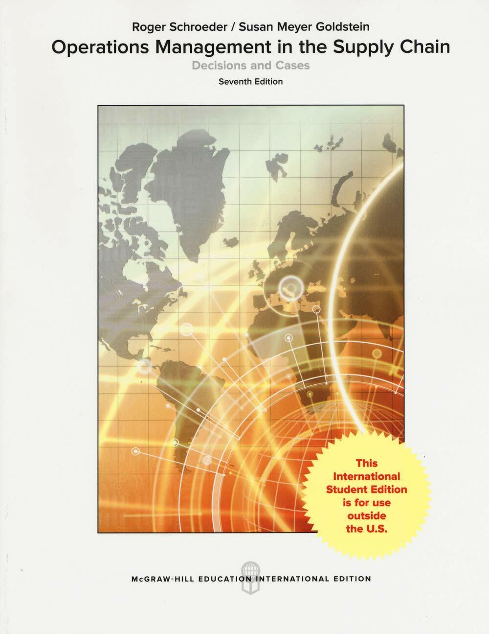 ISE Operations Management In The Supply Chain: Decisions And Cases (Paperback, 7th Edition)