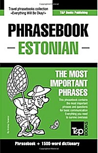English-Estonian Phrasebook & 1500-Word Dictionary (Paperback)
