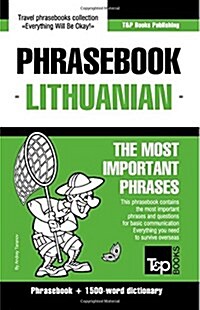 English-Lithuanian Phrasebook & 1500-Word Dictionary (Paperback)