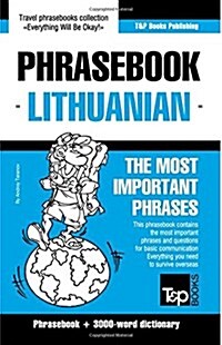 English-Lithuanian Phrasebook & 3000-Word Topical Vocabulary (Paperback)