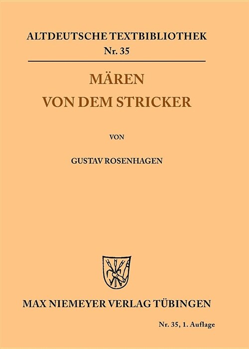 M?en Von Dem Stricker (Paperback)