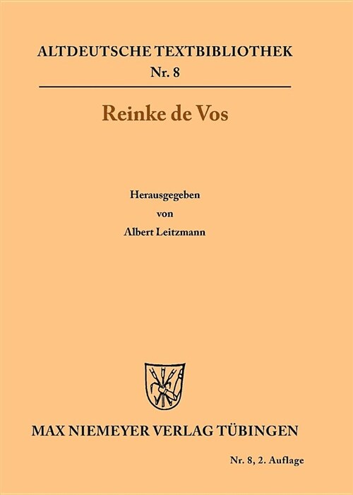 Reinke De Vos (Paperback, 2, 2. Auflage)