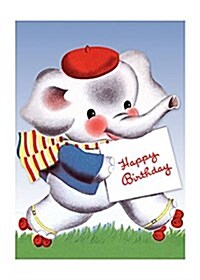 Roller Skating Elephant - Birthday Greeting Card (Other)