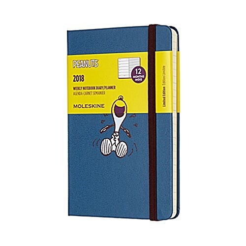 Moleskine Limited Edition Peanuts, 12 Month Weekly Planner, Pocket, Sapphire Blue (3.5 X 5.5) (Desk)
