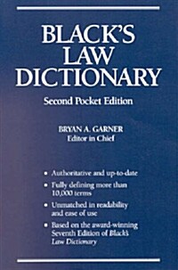 Blacks Law Dictionary 2/E (Paperback, Pocket Edition)