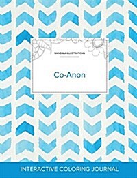 Adult Coloring Journal: Co-Anon (Mandala Illustrations, Watercolor Herringbone) (Paperback)