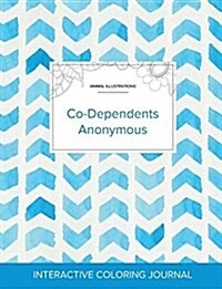 Adult Coloring Journal: Co-Dependents Anonymous (Animal Illustrations, Watercolor Herringbone) (Paperback)