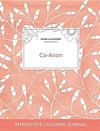Adult Coloring Journal: Co-Anon (Safari Illustrations, Peach Poppies) (Paperback)