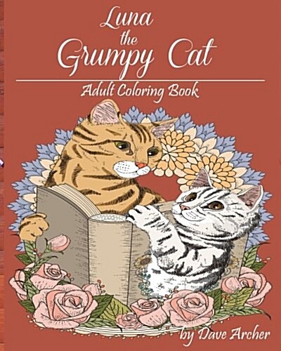 Luna the Grumpy Cat: Blue Dream Adult Coloring Book Designs (Paperback)