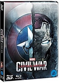 [3D 블루레이] 캡틴 아메리카: 시빌 워 - 한정판 스틸북 콤보팩 (2disc: 3D+2D)