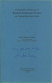 Selective Survey of English Language Studies on Scandinavian Law (Paperback)
