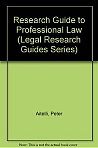 Research Guide to Professional Law (Hardcover)