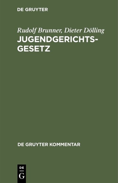[중고] Jugendgerichtsgesetz (Hardcover, 11, Neubearbeitete)