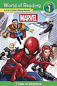 [중고] World of Reading: Marvel 3-In-1 Listen-Along Reader-World of Reading Level 1: 3 Tales of Adventure with CD! [With Audio CD] (Paperback)