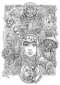Alices Nightmare in Wonderland Colouring Book 2 : Through the Looking-Glass and the Horrors Alice Found There (Paperback)