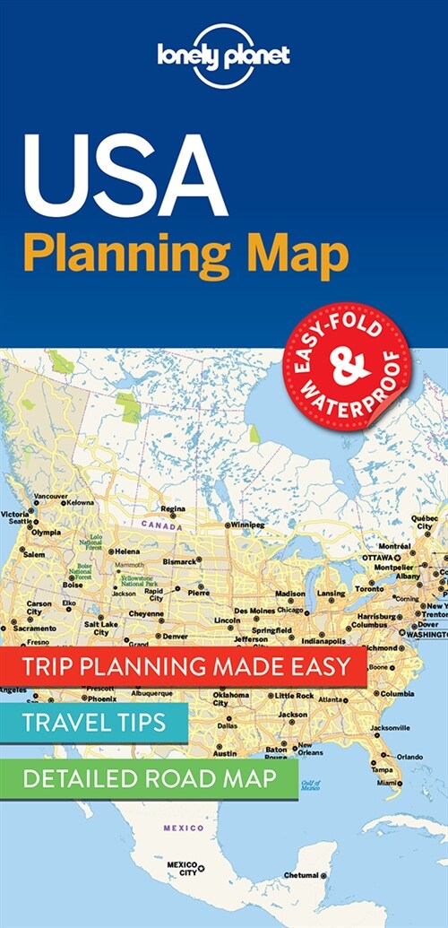 Lonely Planet USA Planning Map (Folded)