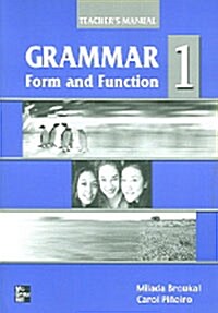 [중고] Grammar Form and Function 1: Teacher‘s Manual (Paperback)