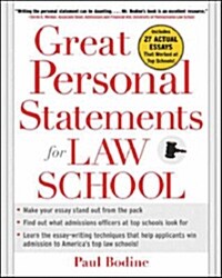 Great Personal Statements for Law School (Paperback)